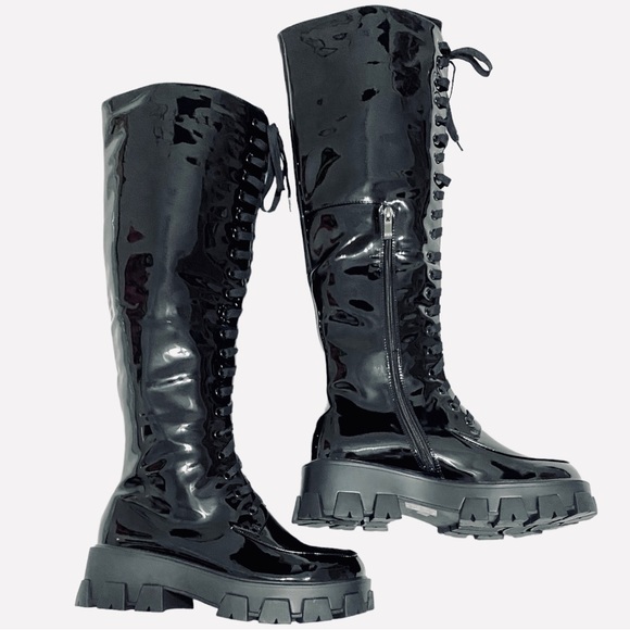 Dolls Kill Shoes - Dolls Kill, Azalea Wang, Excision Knee High Boots, Size 10